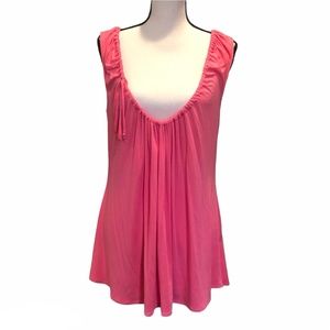 RACHEL PALLY PINK LOOSE FIT FLOWY ADJUSTABLE NECK SLEEVELESS TANK TOP TUNIC